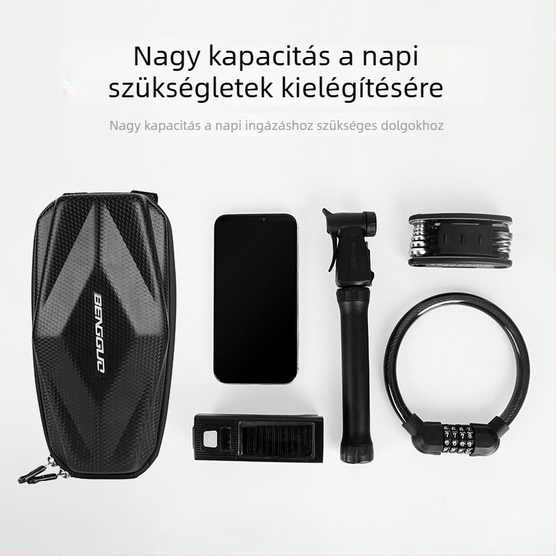 Hegyi kerékpár elülső váztáska, nagy kapacitású EVA vízálló merev héj