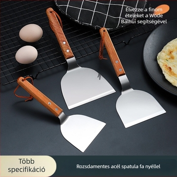 Rozsdamentes acél teppanyaki spatula – pizza spatula, japán konyha, steak sütéséhez és palacsintához
