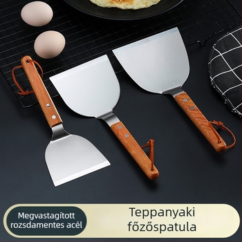 Rozsdamentes acél teppanyaki spatula – pizza spatula, japán konyha, steak sütéséhez és palacsintához