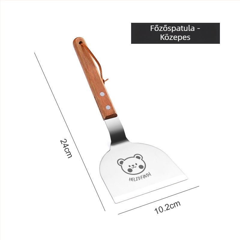 Rozsdamentes acél teppanyaki spatula – pizza spatula, japán konyha, steak sütéséhez és palacsintához