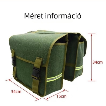 Vászon hátsó táska kerékpárhoz, dupla pannier a hegyi kerékpárhoz, 20 L kapacitás