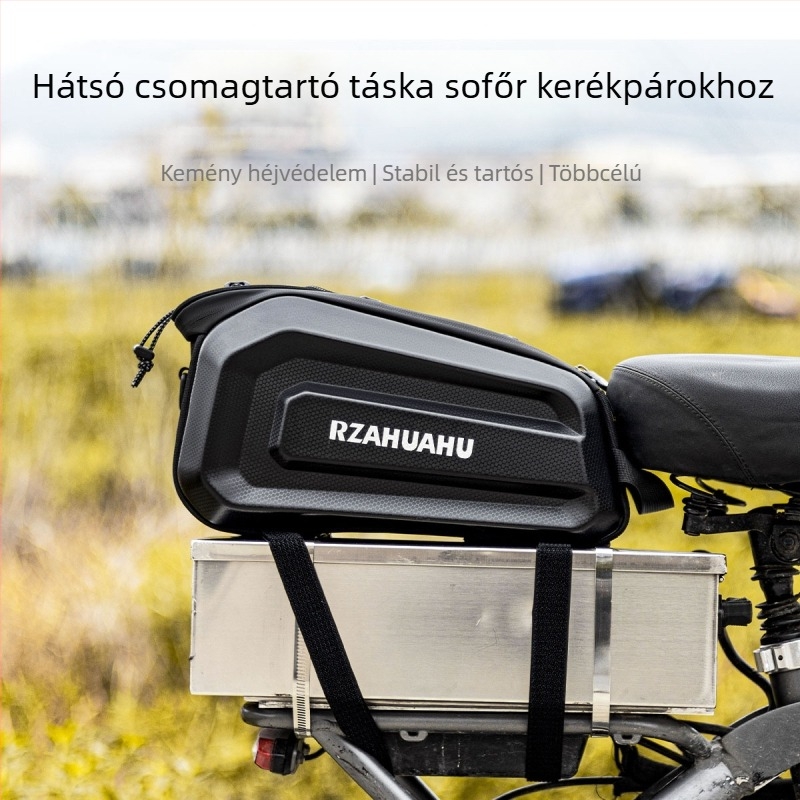 Hátizsák kerékpárhoz, MTB- és elektromos kerékpárhoz, 9–10 literes, PU bőr és láncos mintázatú poliészter, Ya693