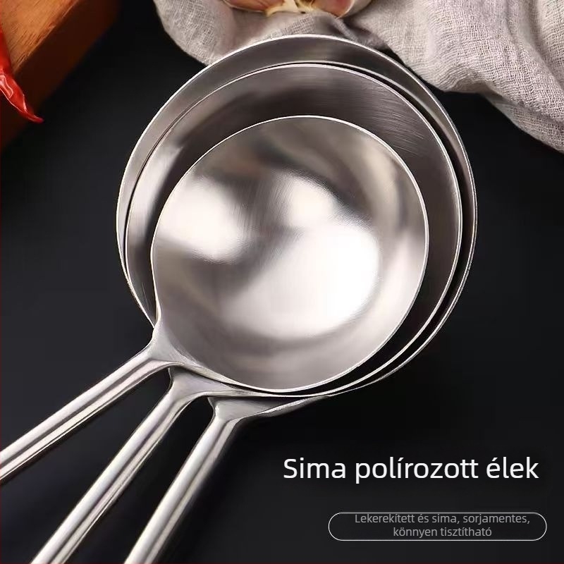 Rozsdamentes acélból készült konyhai kanál, nagy méretű szakácskanál