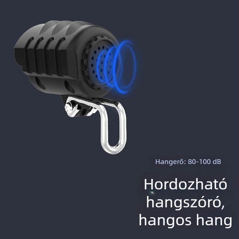 Kétfunkciós LED elsőfény kürttel, Li-ion akkumulátorral, összecsukható elektromos robogóhoz és kerékpárhoz
