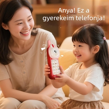 Baba felvevő- és visszajátszó játéktelefon – bricks-stílusú mobiltelefon korai oktatáshoz, történetmesélő gép, újratölthető