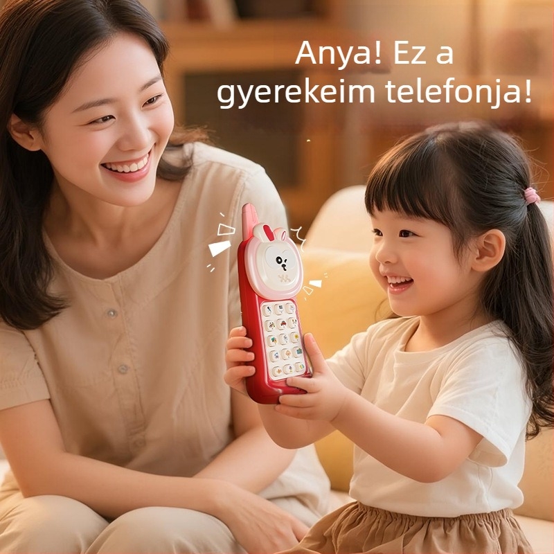 Baba felvevő- és visszajátszó játéktelefon – bricks-stílusú mobiltelefon korai oktatáshoz, történetmesélő gép, újratölthető
