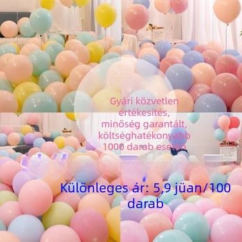 1000 vastag macaronszínű lufi nyitó dekorációhoz, esküvőhöz, születésnaphoz és KTV helyiséghez
