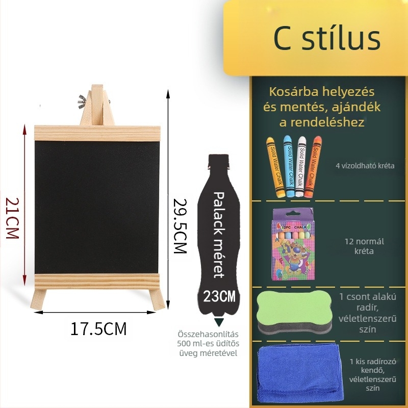 Asztali krétatábla – üzleti reklámtábla, mini étlap tábla bárpultnál