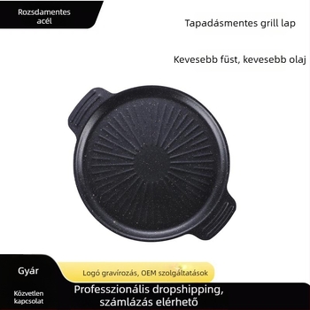 Maifan kőből készült, tapadásmentes grillserpenyő indukciós főzőkhöz, kültéri grillasztal, hús- és hal sütésére, hordozható gázfőző