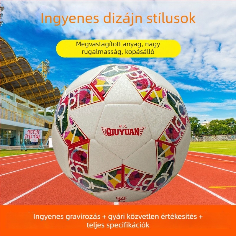 5-ös foci gépi varrással, vízálló edzőlabda felnőtteknek és diákoknak, kültéri sportokra.