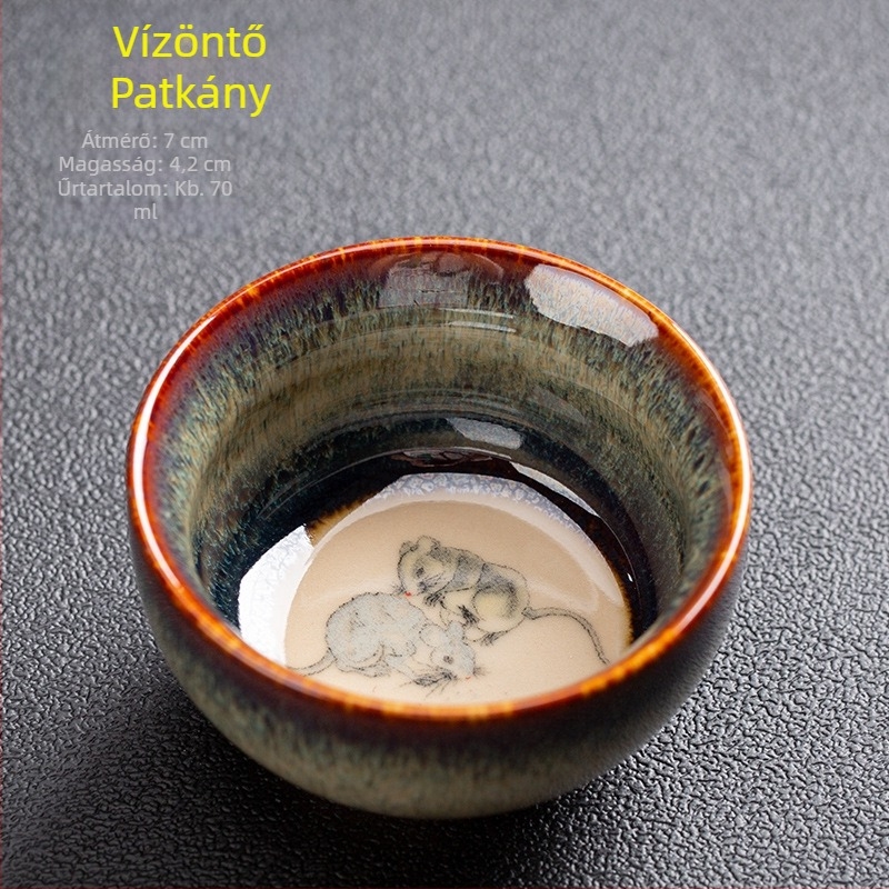 Zodiákus Kung-Fu teáscsésze – porcelán kerámia, kis teáscsésze