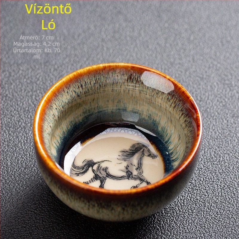 Zodiákus Kung-Fu teáscsésze – porcelán kerámia, kis teáscsésze