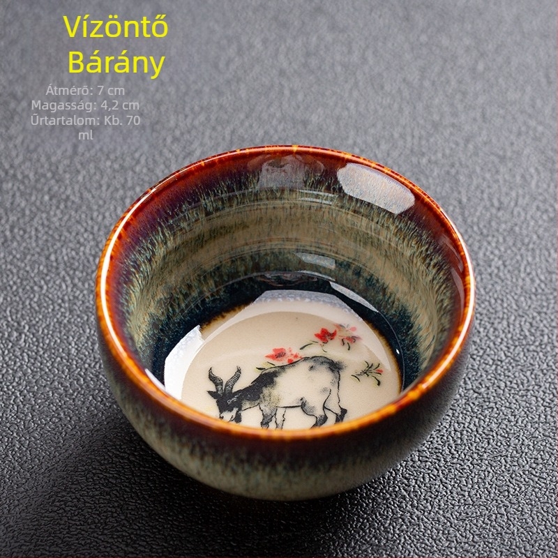 Zodiákus Kung-Fu teáscsésze – porcelán kerámia, kis teáscsésze
