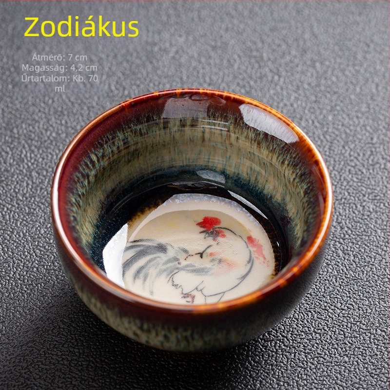 Zodiákus Kung-Fu teáscsésze – porcelán kerámia, kis teáscsésze