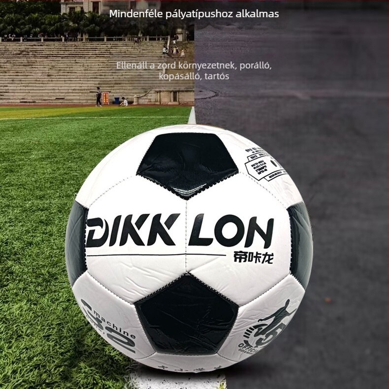Dikaron futball méret 5, PU, gépi varrással, edzésre és versenyekre