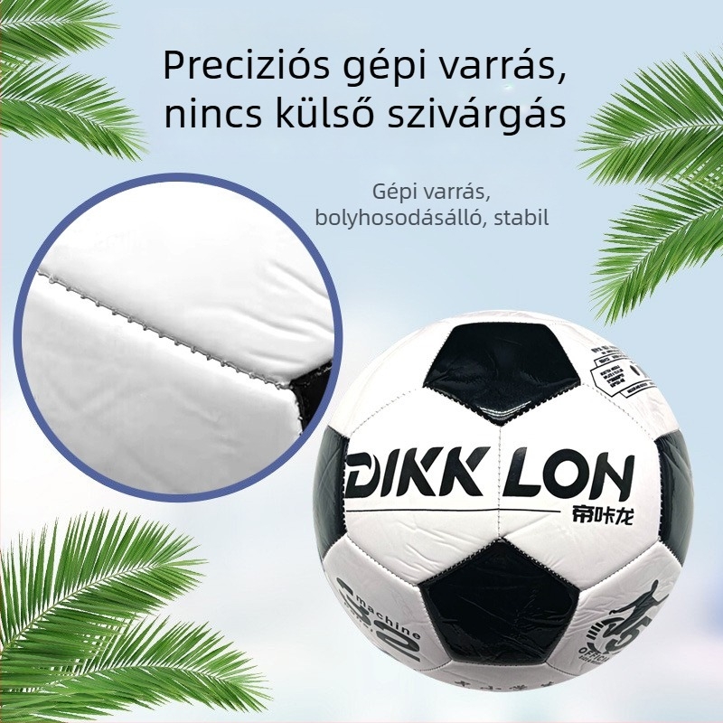Dikaron futball méret 5, PU, gépi varrással, edzésre és versenyekre