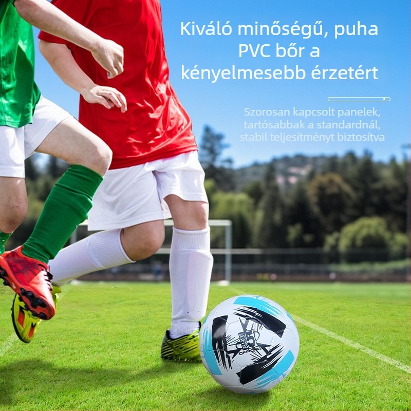 Futball edzőlabda, méret 5, fiatal csapatok számára, PVC labda, nagy rugalmasságú