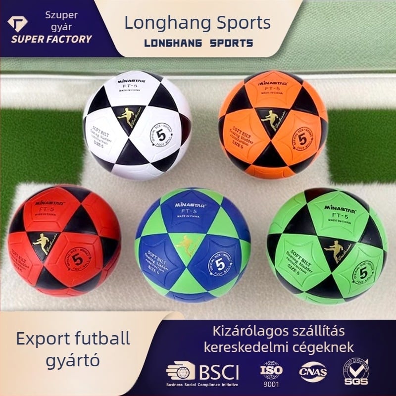 Nr. 5-ös futball testreszabható mintával és logóval edzésre – PVC bőr, gépi varrás