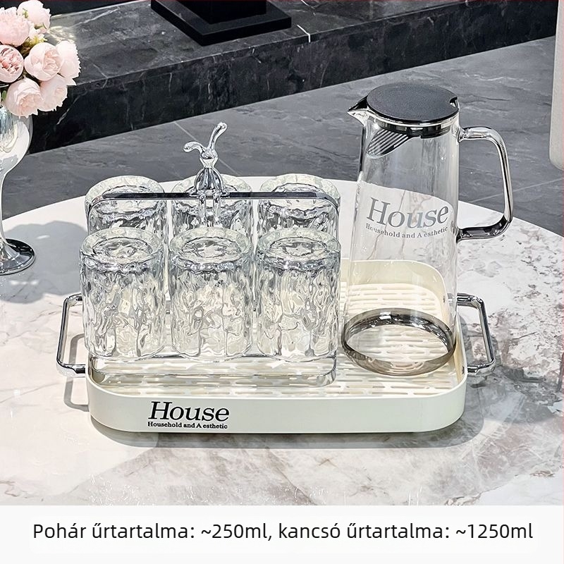 Nordic stílusú hőálló hidegvíz-tartó készlet robbanásbiztos kivitel, nagy kapacitás, elegáns megjelenés