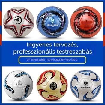 Testreszabott futball logó gravírozással csoportok számára, gyerekek és fiatalok, méretek 3/4/5, PU puha bőr