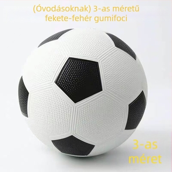 Gumi futball-labda fekete-fehér, méretek 3, 4 és 5, általános- és középiskolások számára