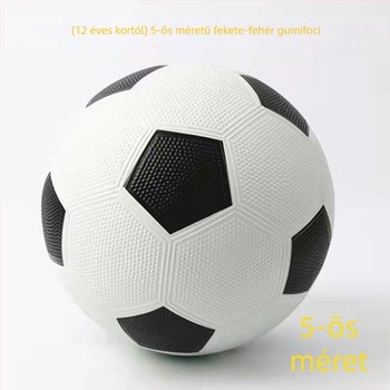 Gumi futball-labda fekete-fehér, méretek 3, 4 és 5, általános- és középiskolások számára