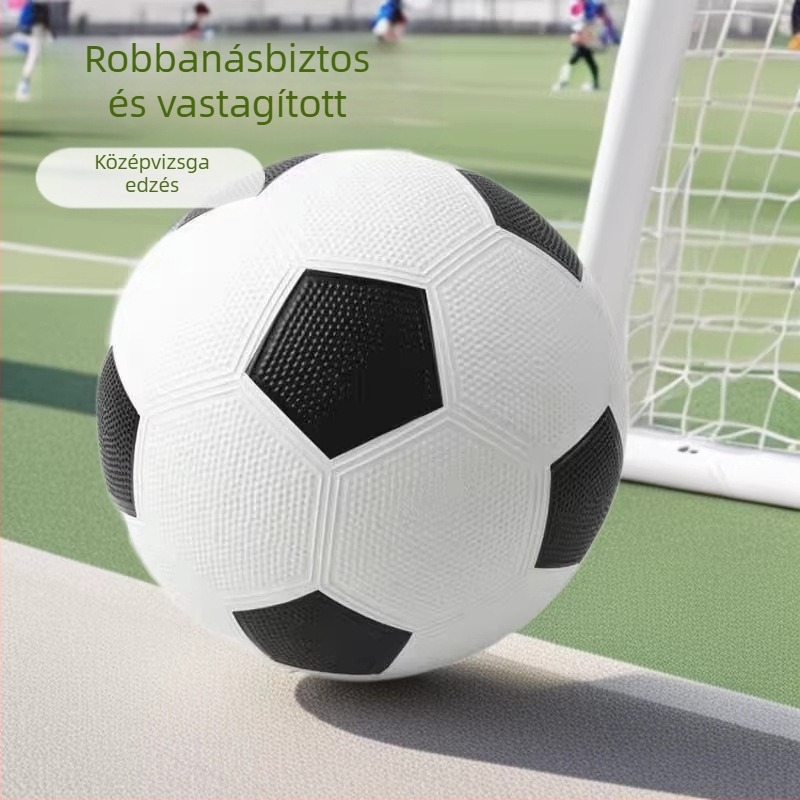 Gumi futball-labda fekete-fehér, méretek 3, 4 és 5, általános- és középiskolások számára