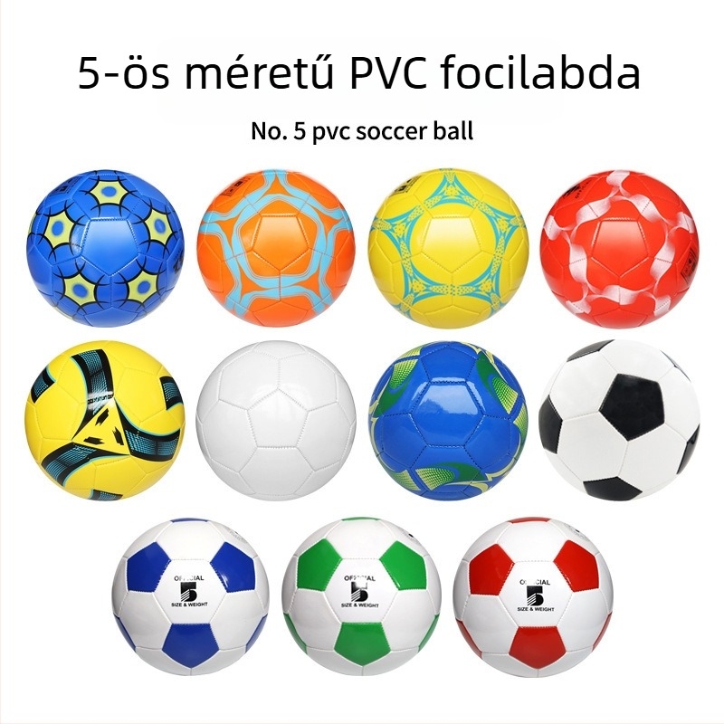 PVC iskolai futball gyerekeknek, alsó- és középiskolások részére, méretek 3, 4 és 5, edzésekhez és ifjúsági mérkőzésekhez