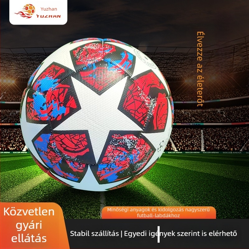 Személyre szabott No. 345 seamless PU futball, gépi varrással, PVC, méret 5, gyerekeknek