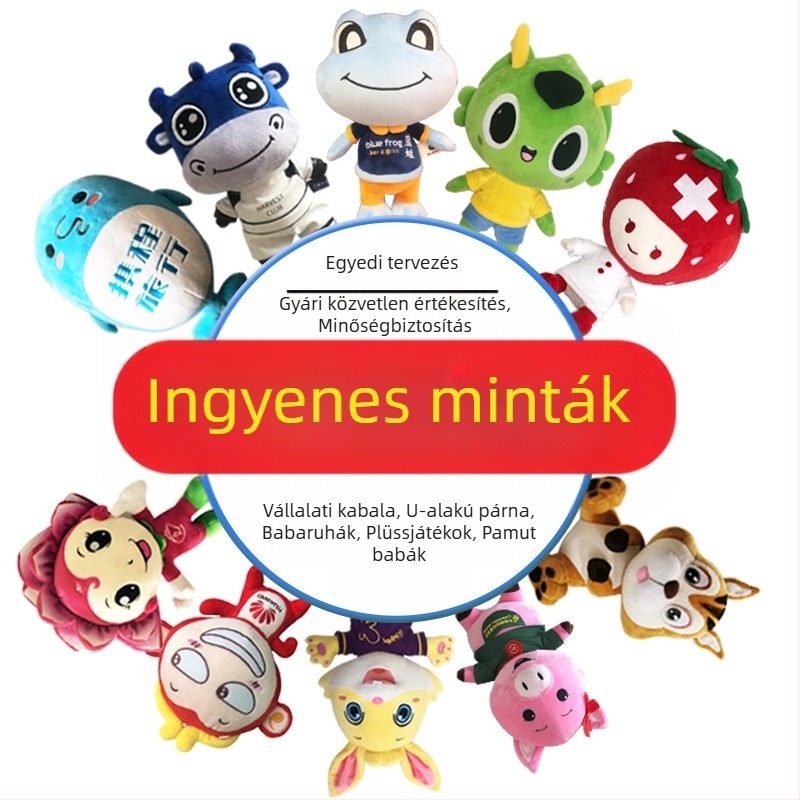 Egyedi plüssjátékok vállalati IP-mascottekkal, személyre szabott párnák, kézben tartható bábu-függők és egyedi babák