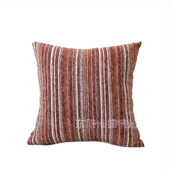 Csíkos chenille párnahuzat, Wabi-Sabi modern könnyű luxussal, 45x45 cm