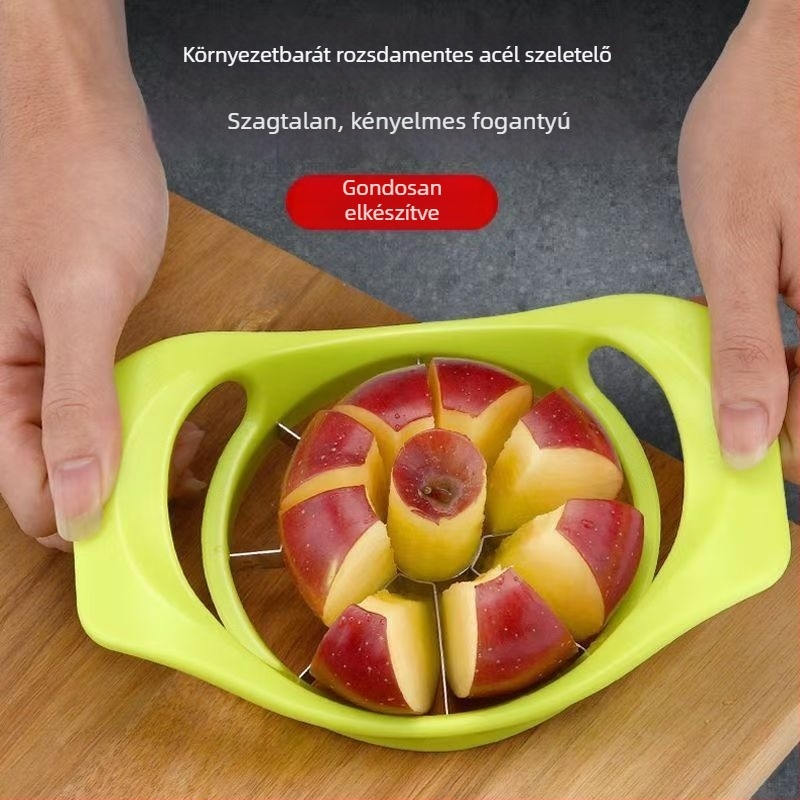 Többfunkciós gyümölcsvágó vastagított rozsdamentes acélból – zöld alma szeletelő és maghúzó