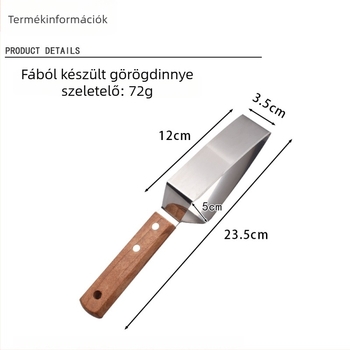 Dinnye szeletelő fa nyéllel, gyümölcs szeletelő rozsdamentes acélból