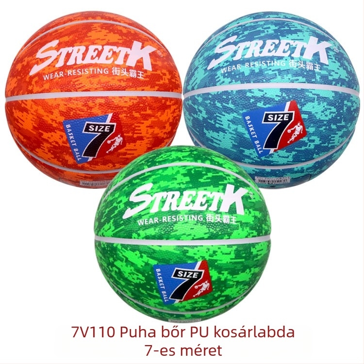 StreetK Street Fighter No. 7 PU bőr kosárlabda – beltéri és kültéri, 7-es méret