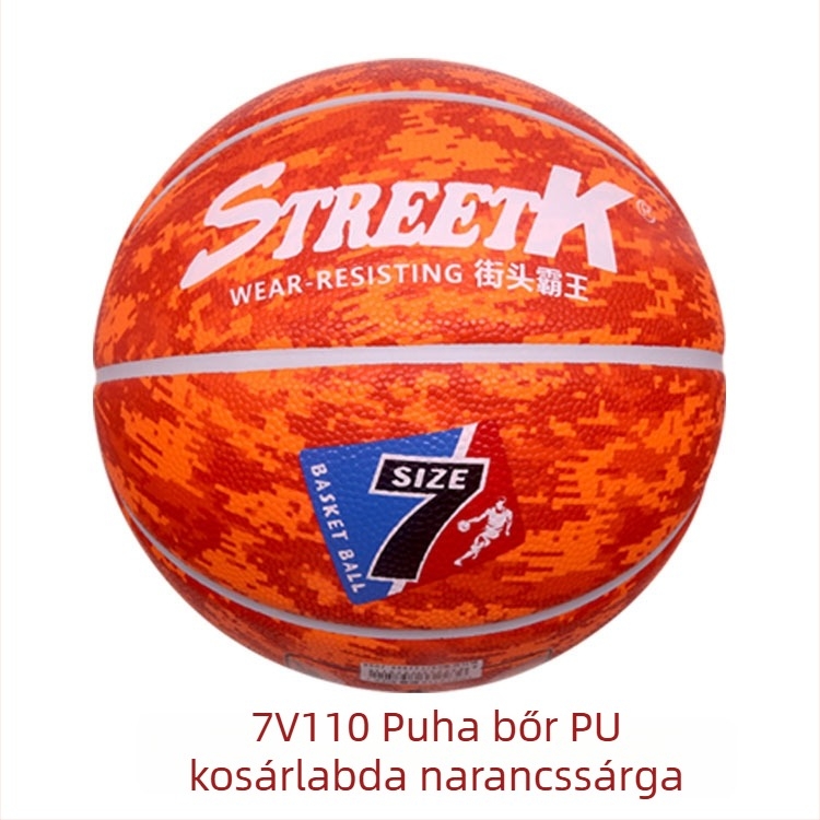 StreetK Street Fighter No. 7 PU bőr kosárlabda – beltéri és kültéri, 7-es méret