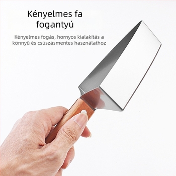 Rozsdamentes acélból készült dinnyekészítő és kockázó – dinnyékhez, cantaloupe és honeydew gyümölcsök felkockázására, háromszög alakú