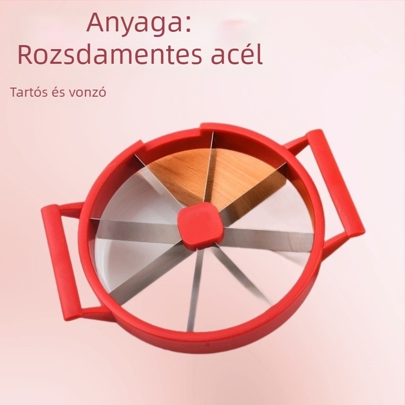 Rozsdamentes acél dinnyevágó, háztartási gyümölcsvágó és multifunkcionális gyümölcsosztó, palacsintaszeletelő