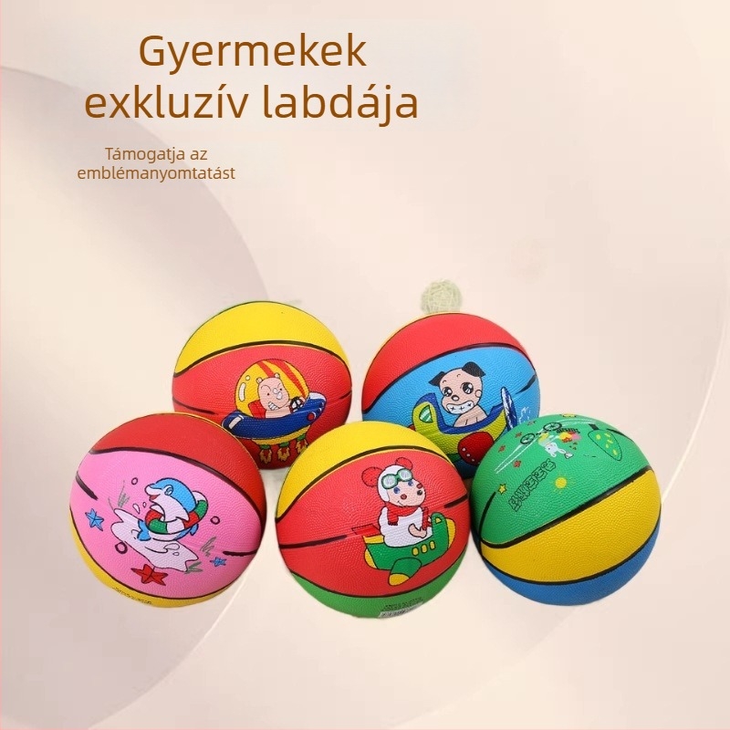 Gumilabda gyerekeknek, méret 3, kék, nyomtatott logóval, testreszabható magáncímkével