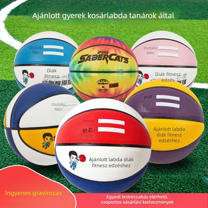 Gyerekeknek szánt kosárlabda, méret 5 – aláírásos kiadás No.5, No.4 és No.7, tanár által ajánlott