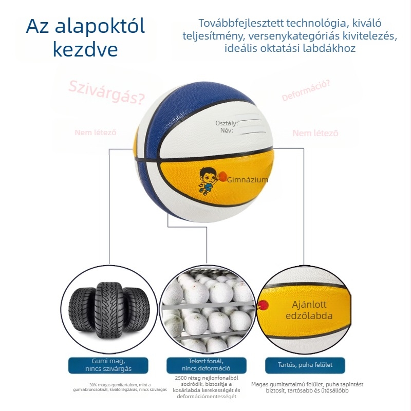 Gyerekeknek szánt kosárlabda, méret 5 – aláírásos kiadás No.5, No.4 és No.7, tanár által ajánlott