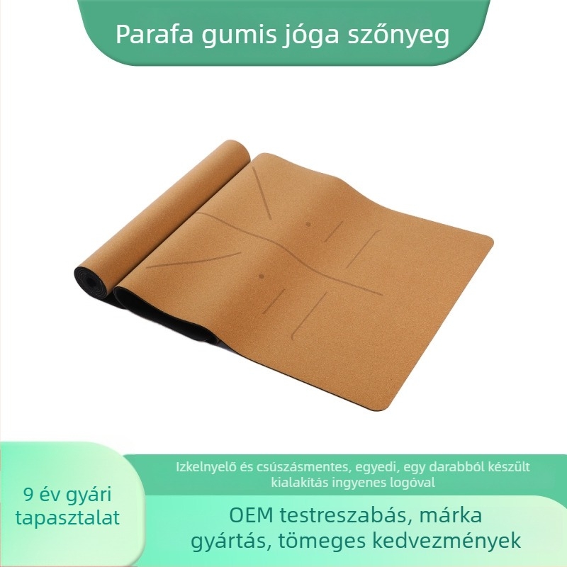 Parafa-kaucsukos jóga matrac csúszásmentes fogással, ütéscsillapító, testre szabható