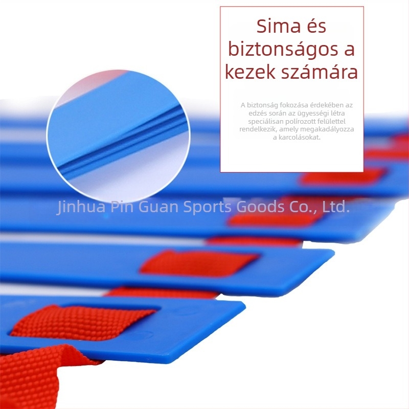 Futball- és kosárlabda gyorsasági edzőkészlet: ugrólétra, kötél-létra és akadályos edzés