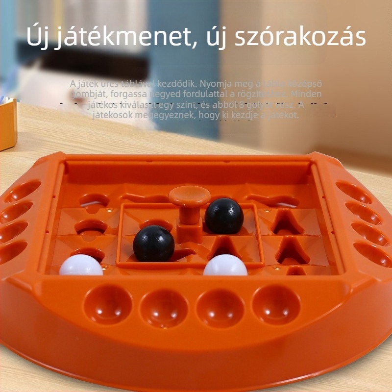 Két játékos számára forgó logikai társasjáték — oktató asztali stratégiai játék (négyes sor)