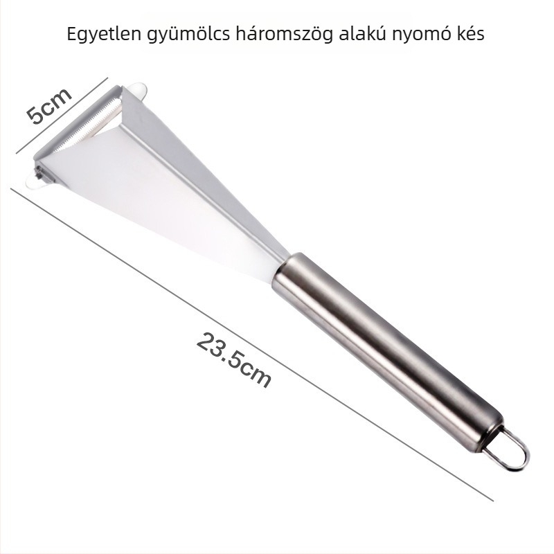 Rozsdamentes acélból készült háromszög alakú gyümölcsvágó kés gyümölcstál készítéséhez, dekoratív elválasztó