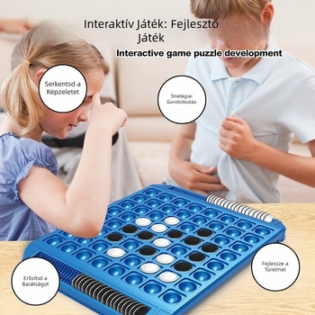Szülő–gyermekek számára készült oktató asztali játék: Reversi (fekete-fehér) logikai gondolkodás és következtetés