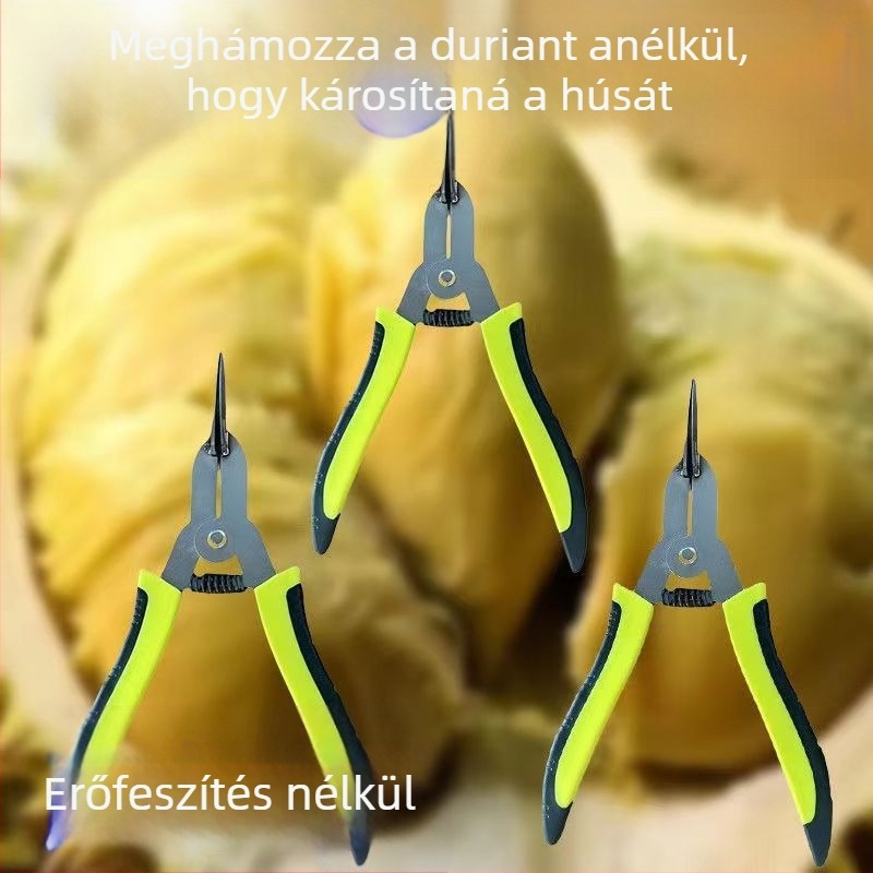 Durian nyitó eszköz rozsdamentes acélból – erősített fogóval