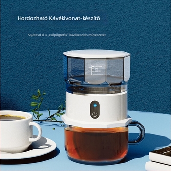 Mini kávéfőző nemzetközi kereskedelemhez, automata, vezeték nélküli csepegtetés, boroszilikát üveg, szűrő nélkül