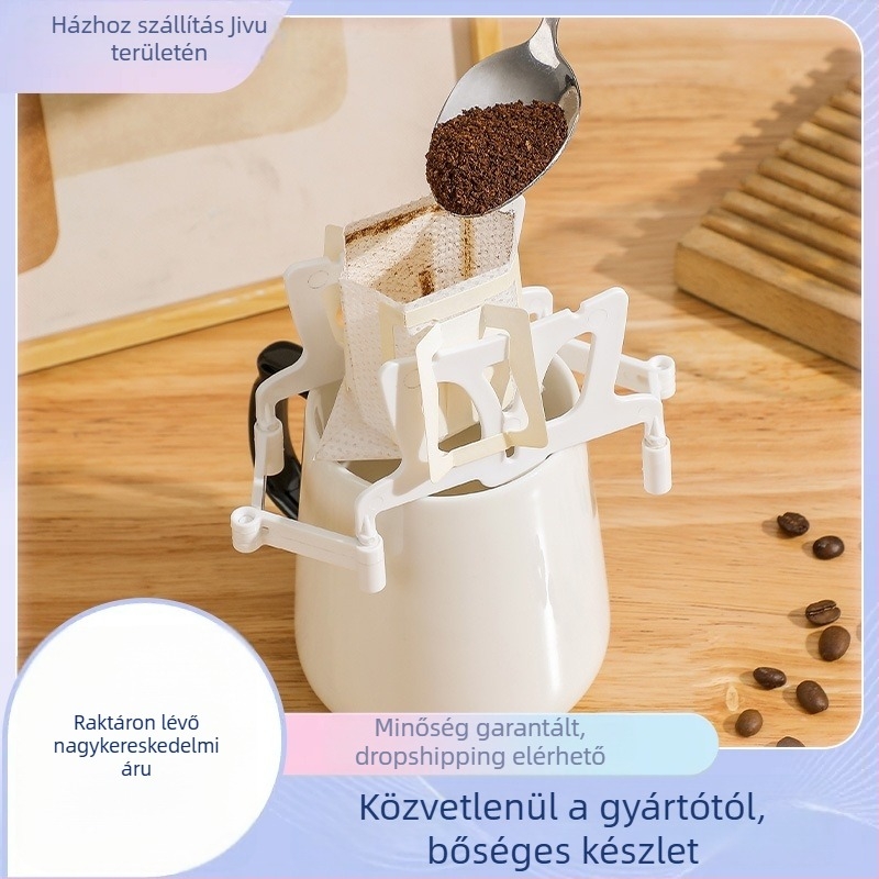Összecsukható kávéfilter-tartó, hordozható kültéri állvány, hőálló szűrőpapír-tartó