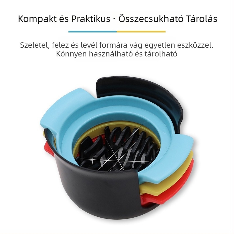 3 az 1-ben konyhai eszköz rozsdamentes acél tojásvágó és szeparáló, koreai stílusú