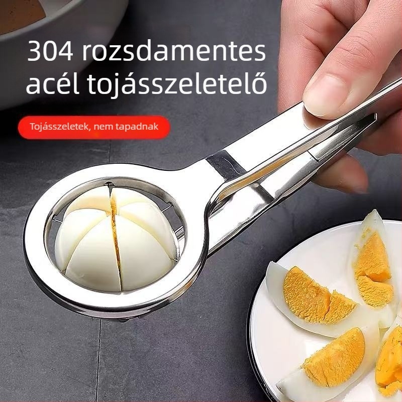 304 rozsdamentes acél tojásvágó és -osztó, modern minimalista dizájn